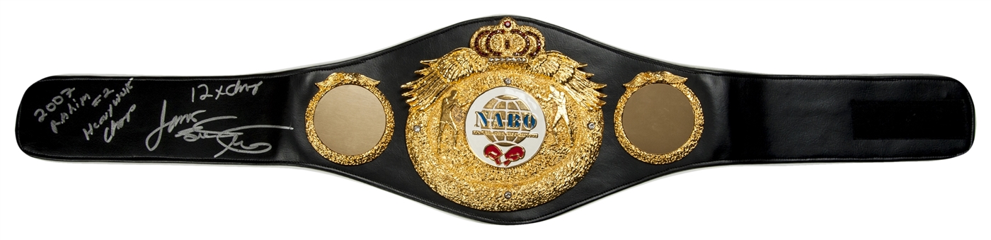 2008 James “Lights-Out” Toney WBO NABO Championship Belt (PSA/DNA LOA) (Toney LOA)
